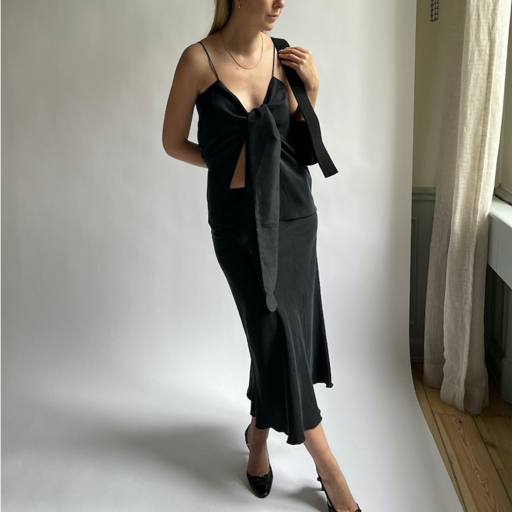 Djerf Avenue Dream Midi Skirt Ash Size XS